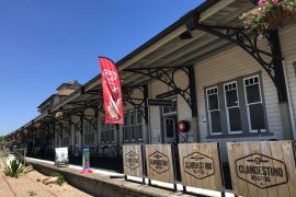 Gympie's beautifully restored railway station, now home to Platform No.1 Cafe.