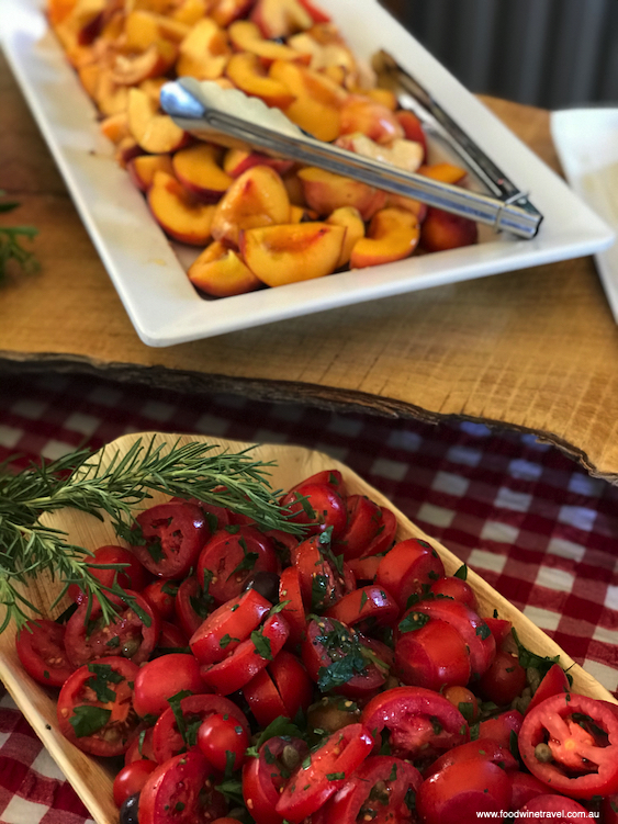 Roma tomatoes from Double Creek Farm, and Suzette Olsen's fabulous peaches.