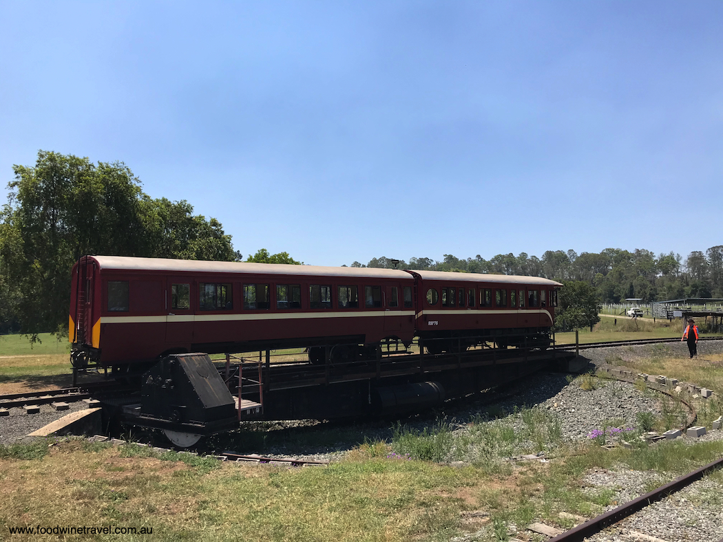 Mary Valley Rattler train on turntable