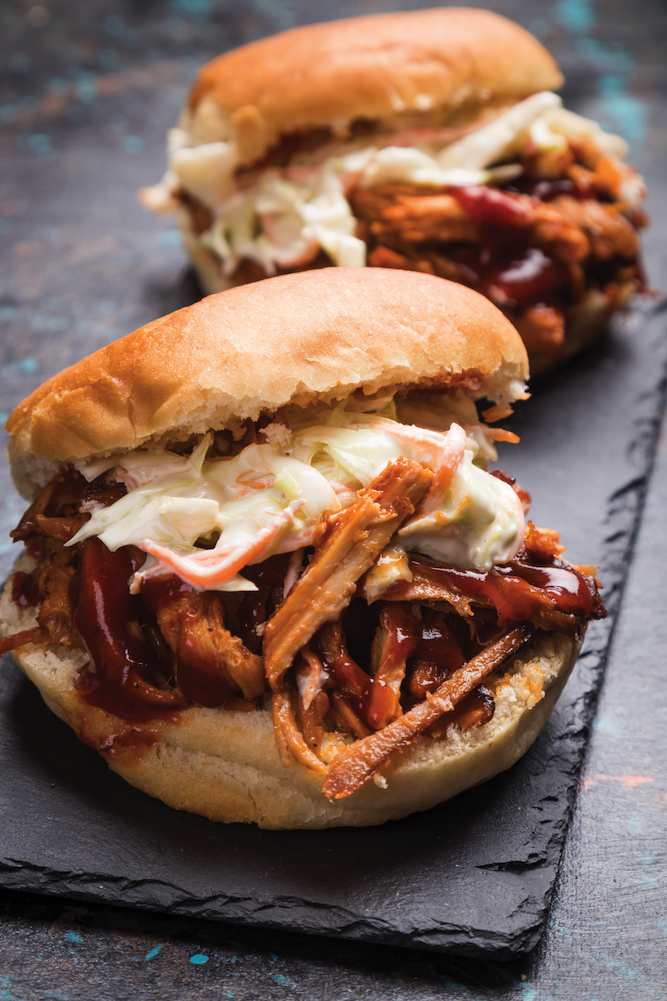 Recipes that go back to basics: Pulled Pork Sliders, from The Slow Cooking Guide.