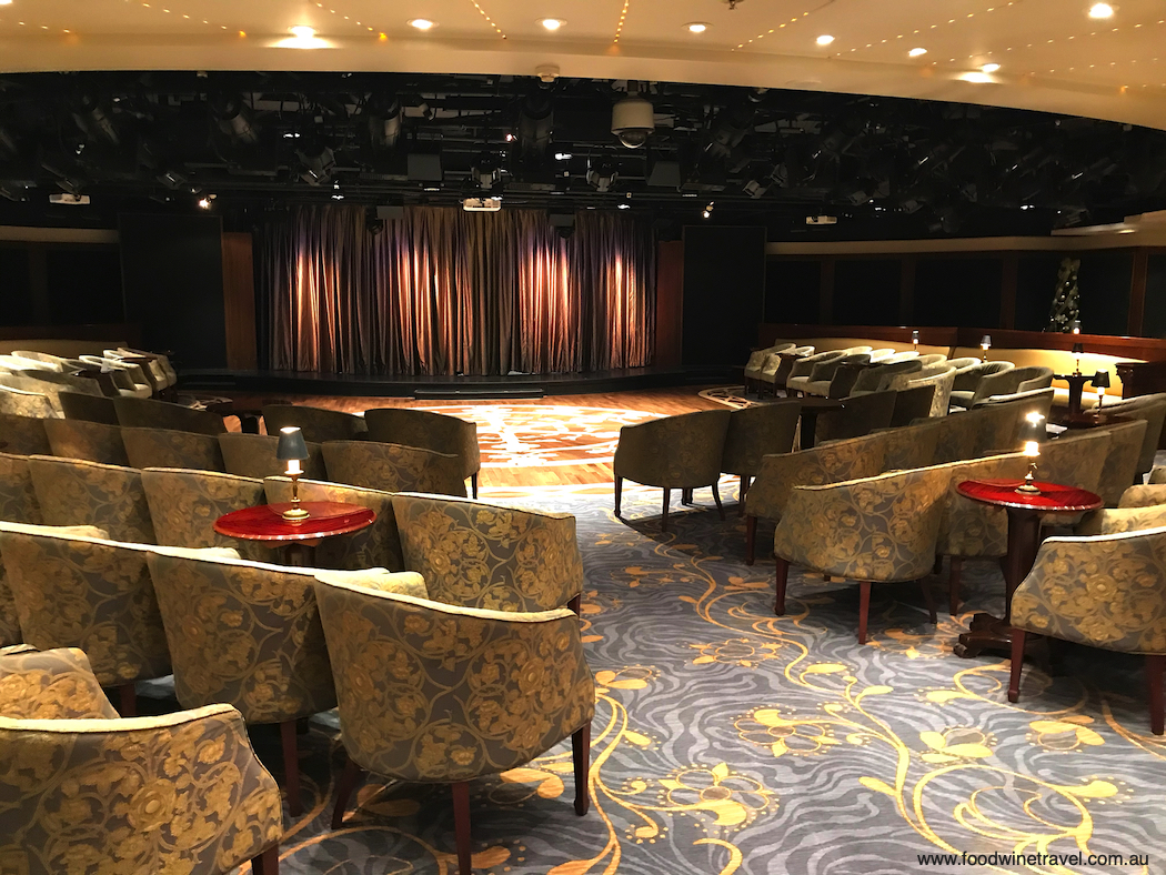 All the spaces on board, including the theatre, were completely refurbished.