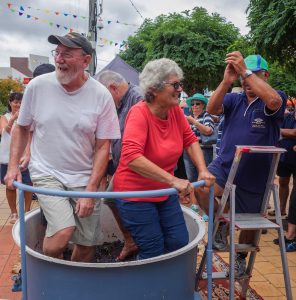 Granite Belt Stanthorpe Apple and Grape Harvest Festival grape crushing