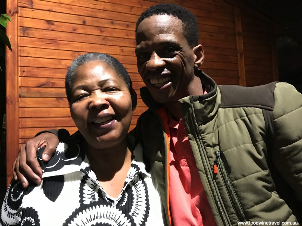 Antoinette Sithole, sister of Hector Pieterson, with Lebohang Malepa, owner of Lebo's Soweto Backpackers.