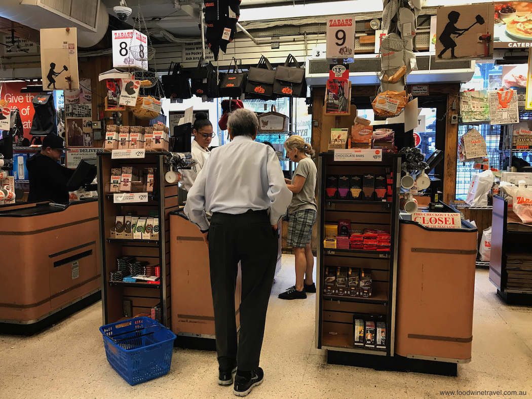 Zabar's featured in Manhattan and You’ve Got Mail. There is not a cash-only line anymore but it used to be aisle 8. New York movie tour