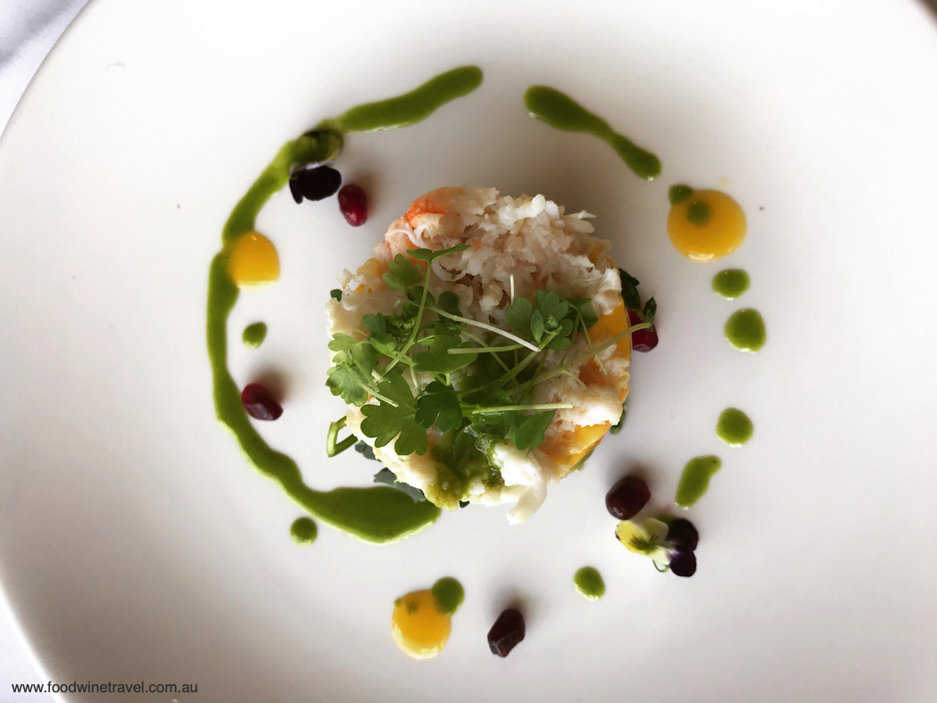 Mango, avocado and crab tower, Captain Cook Cruises' Gold Lunch starter.