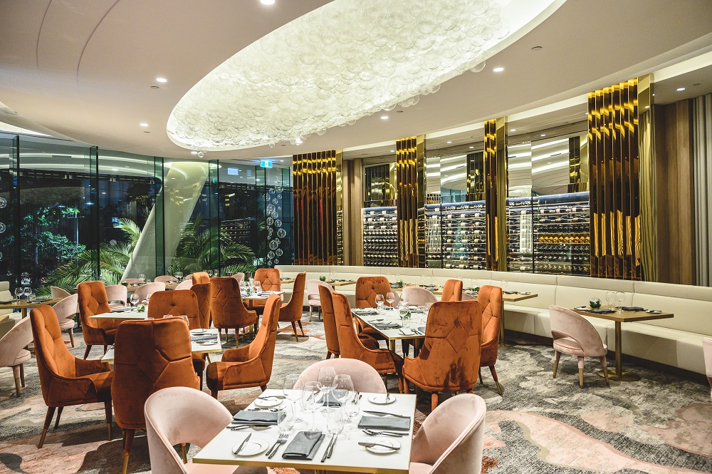 The elegant Signature restaurant in South Bank's Emporium Hotel.