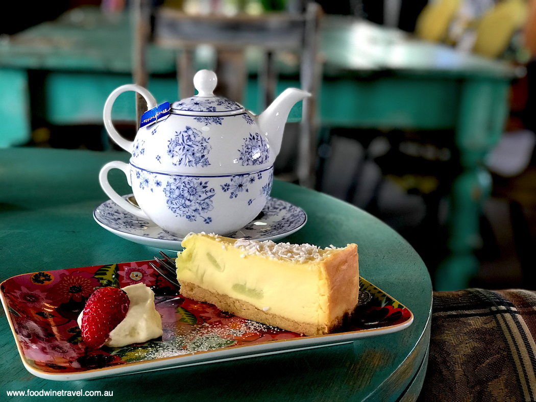 Delicious key lime pie at Wallangarra Railway Café.