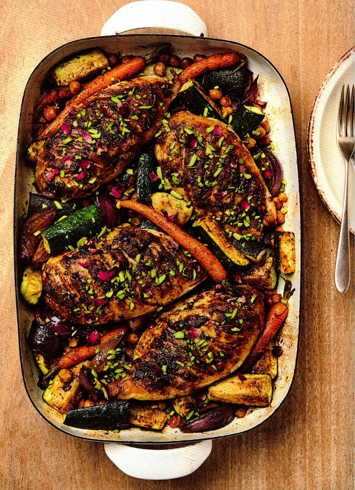 Moroccan Chicken Traybake recipe from Gordon Ramsay's Quick and Delicious: 100 Recipes In 30 Minutes Or Less.