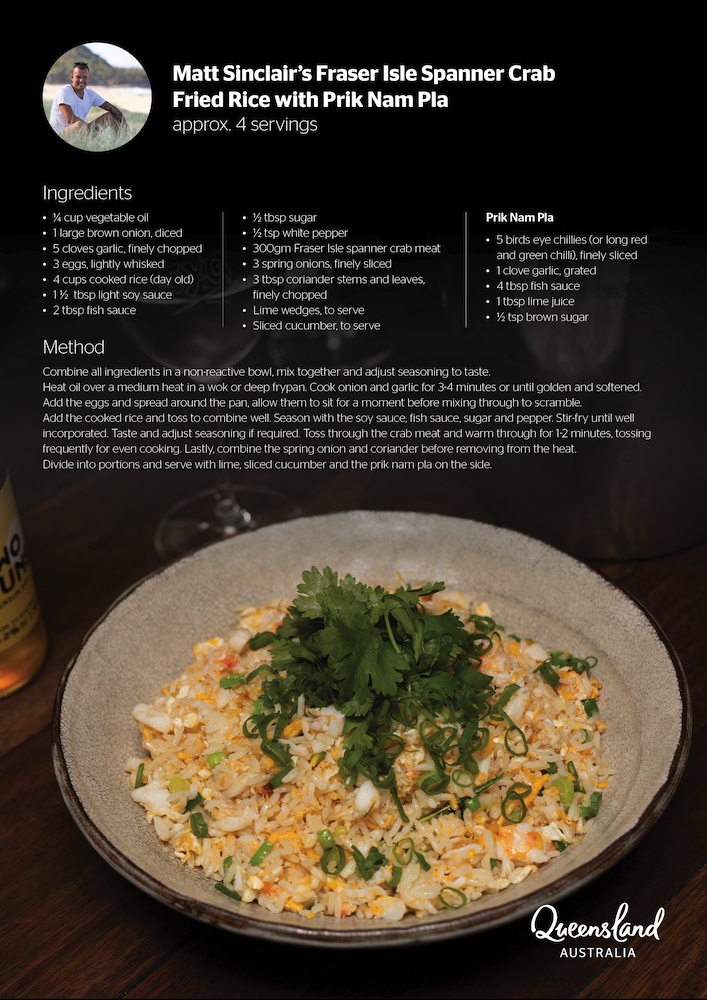 Matt Sinclair recipe for Spanner Crab Fried Rice