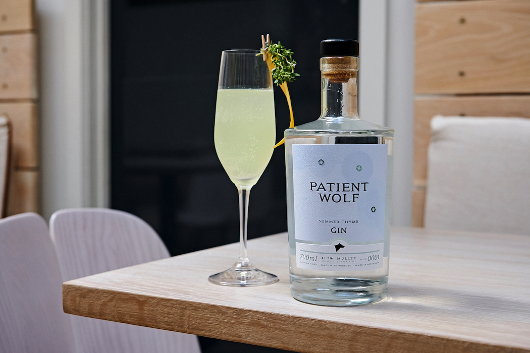 Patient Wolf Summer Thyme Gin Summer 75 Spritz cocktail. Photo: Dean Schmideg