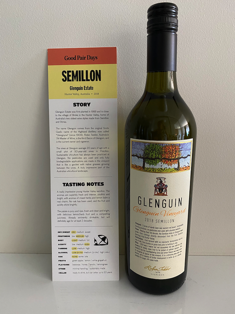 Glenguin Estate Semillon with Good Pair Days' recipe for Thai Snapper.