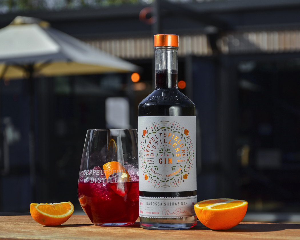 Seppeltsfield Road Distillers Barossa Shiraz Gin Black Cherry Drop cocktail