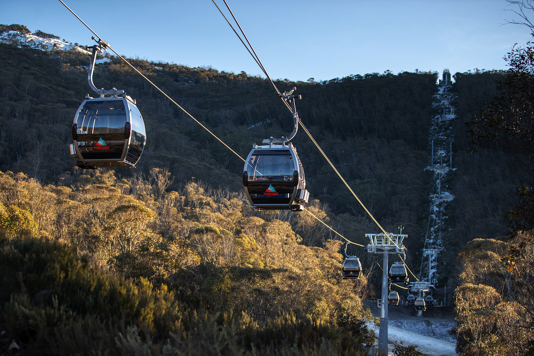 Merritts Gondola, ready for today's opening of the Thredbo ski season.