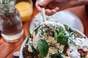 Recipe from Haloumi and Zucchini Fritters, from The Shared Table, by Clare Scrine.