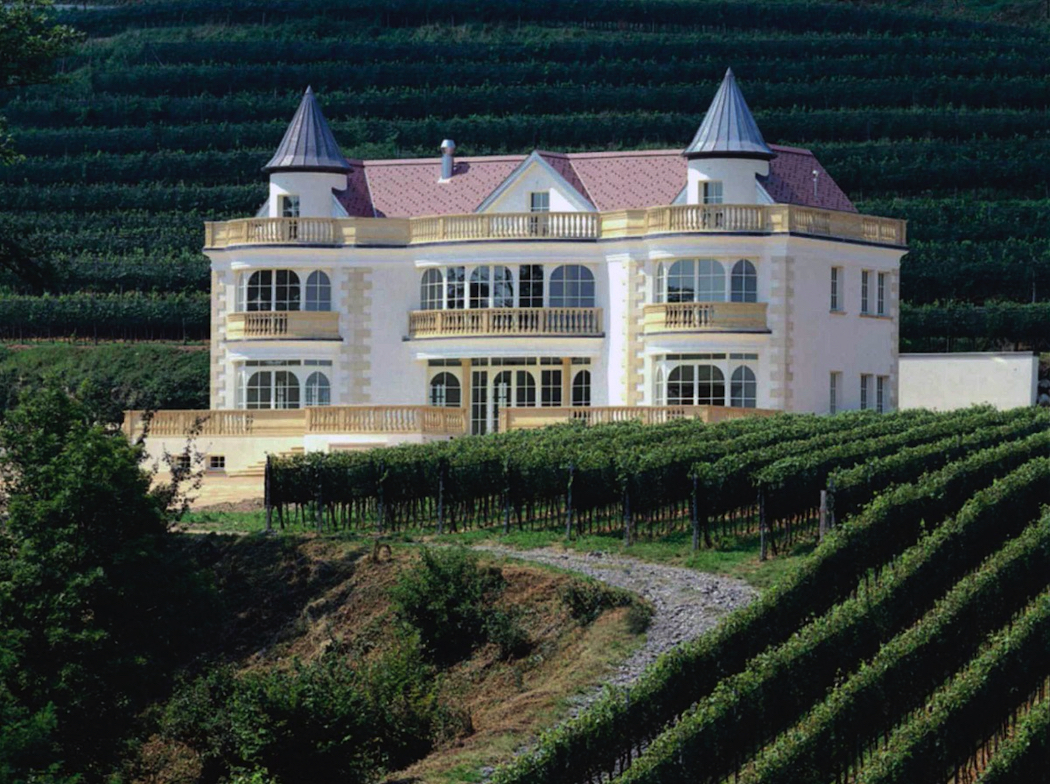 Castello Luigi has a spiral, gravity-fed winery/cellar, one of Switzerland's top castle winery experiences.