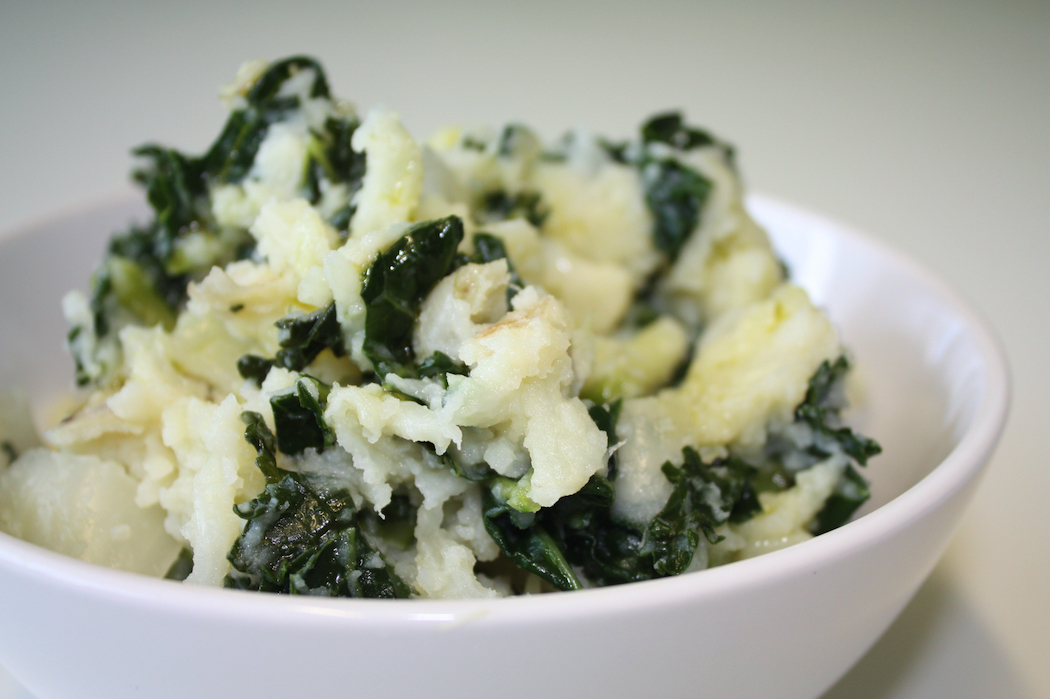 Colcannon: mashed potatoes mixed with cabbage. Photo by VegaTeam.