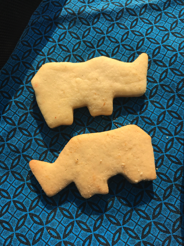 How cute are these rhino-shaped cookies?