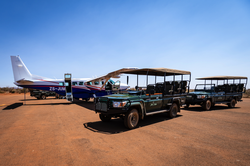 Jaci's Lodges pick-up from the Madikwe Game Reserve airstrip.