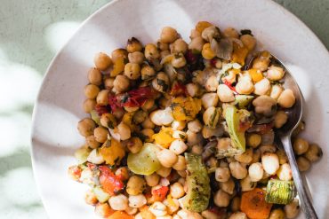 Recipe for Baked Chickpeas, from Ikaria: Food and Life in the Blue Zone.