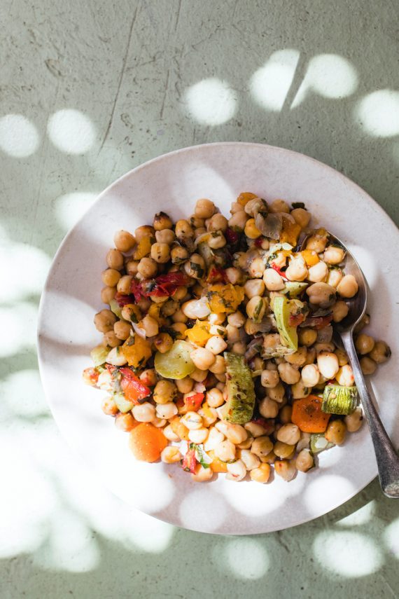 Recipe for Baked Chickpeas, from Ikaria: Food and Life in the Blue Zone.