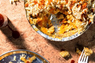 Recipe for Butternut pumpkin mac 'n' cheese, from Vegan Junk Food.