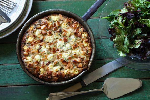 Try this delicious recipe for Sweet Potato, Feta, Pancetta and Macadamia Frittata.