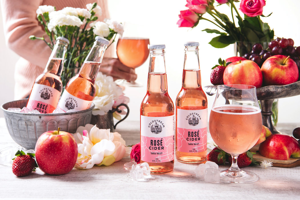 Coldstream Rosé Cider has a hint of Rosé and is vegan friendly.