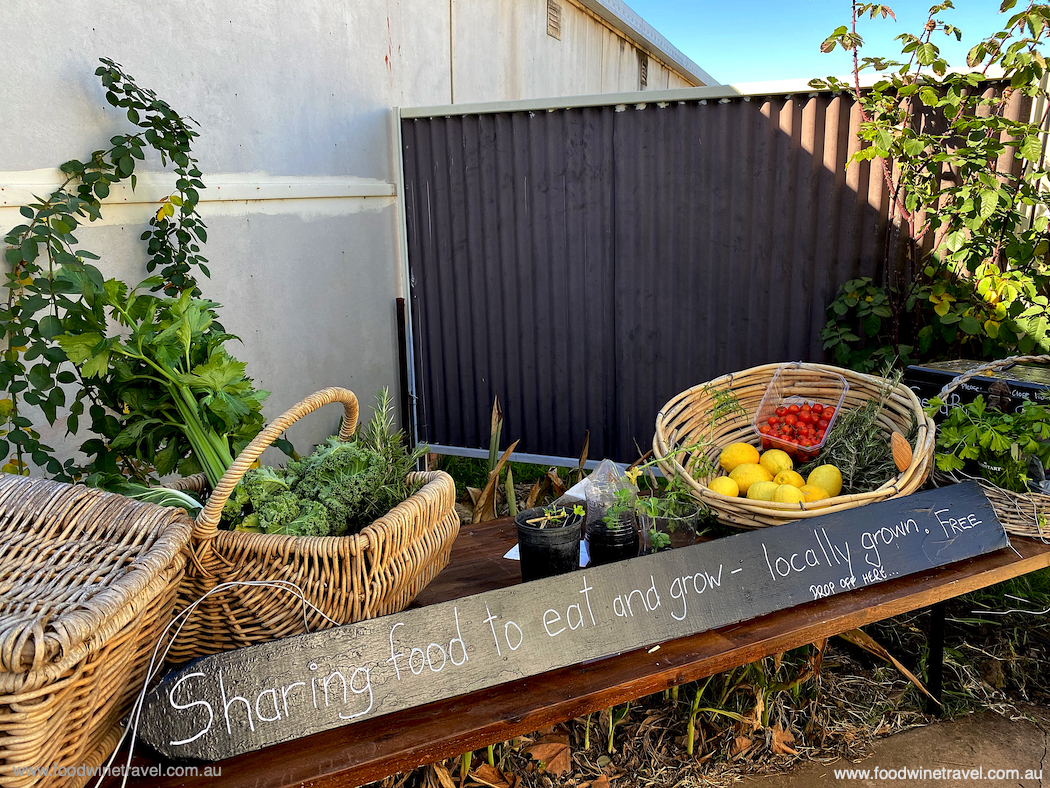 Discovered on a quick stop in Coolah: a table of fresh produce freely shared. Love this community spirit.