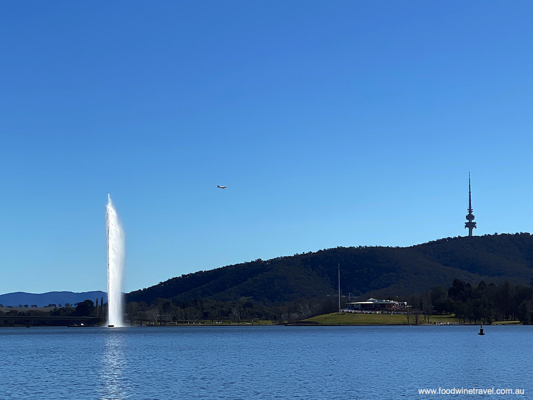 Qantas retires its Boeing 747 with a flyover Canberra’s Lake Burley Griffin.