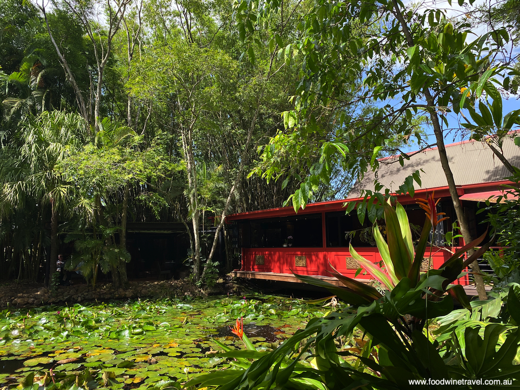 The Spirit House restaurant is set in lush tropical gardens nestled around a tranquil pond.