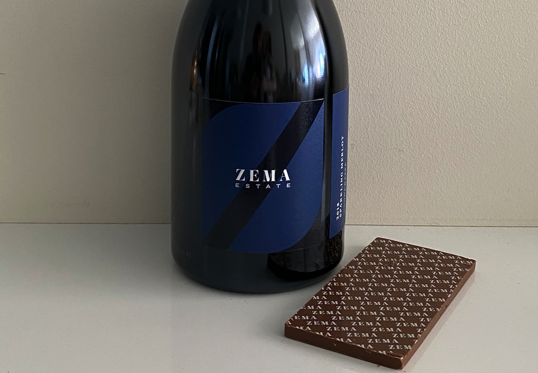 Zema Estate's first Sparkling Merlot goes beautifully with chocolate.