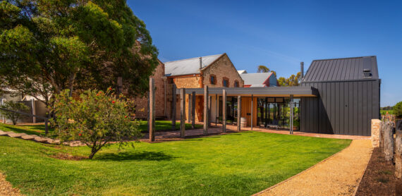 Bremerton Wines' new tasting room sits alongside the historic 1866 barn. Photo: John Krüger.