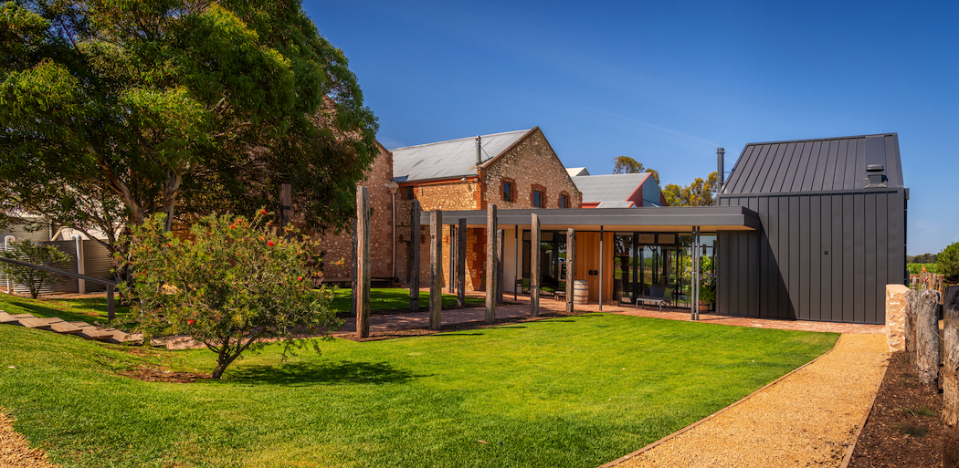 Bremerton's new tasting room sits alongside the historic 1866 barn. Photo: John Krüger.