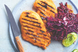 Cheat's schnitty, done on a barbecue grill, from Barbecue This!