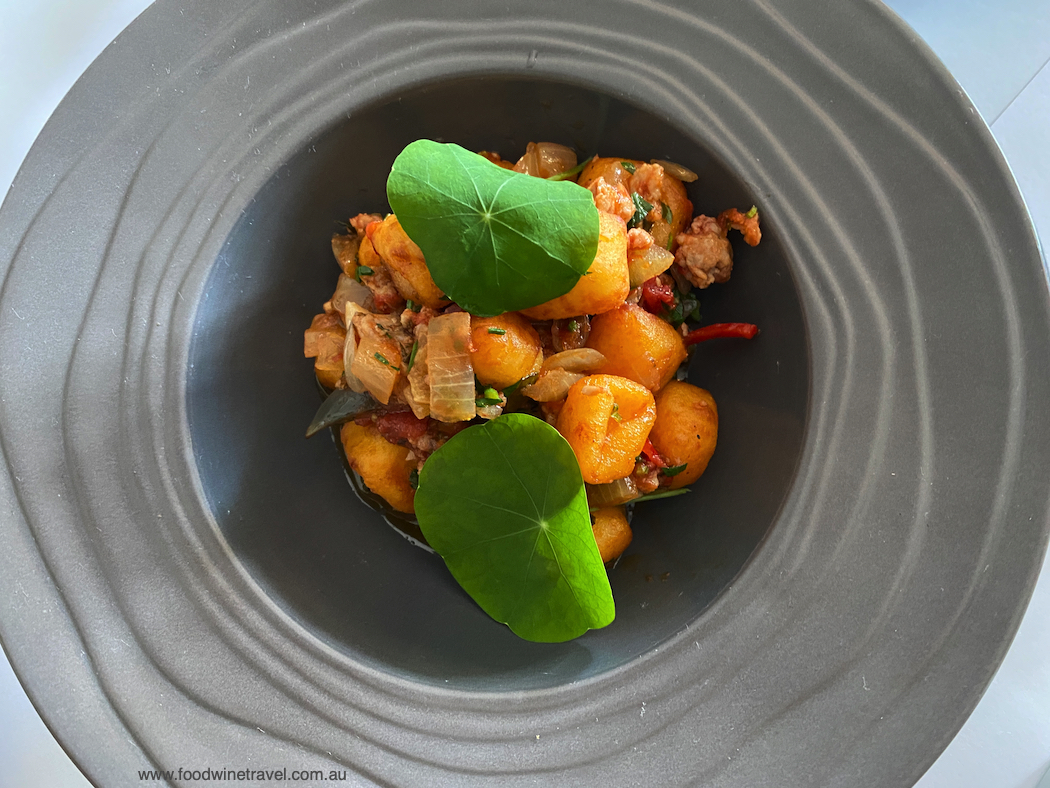 Flavours of Ipswich Mark Naoum's feather-light parmesan and thyme gnocchi.