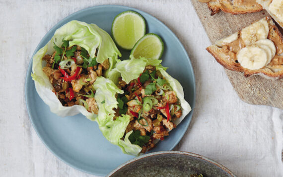 Minced Tofu Lettuce Cups, from 28 Days Vegan.
