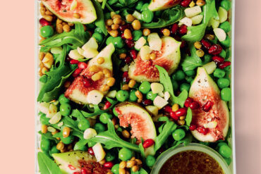Luscious Pea, Pomegranate and Fig Salad, from The 5-Minute Vegan Lunchbox.