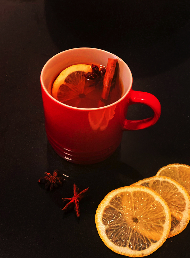 Just the shot on a chilly day: Hot Tea Toddy made with Yorkshire Tea and Australian Four Pillars Gin.