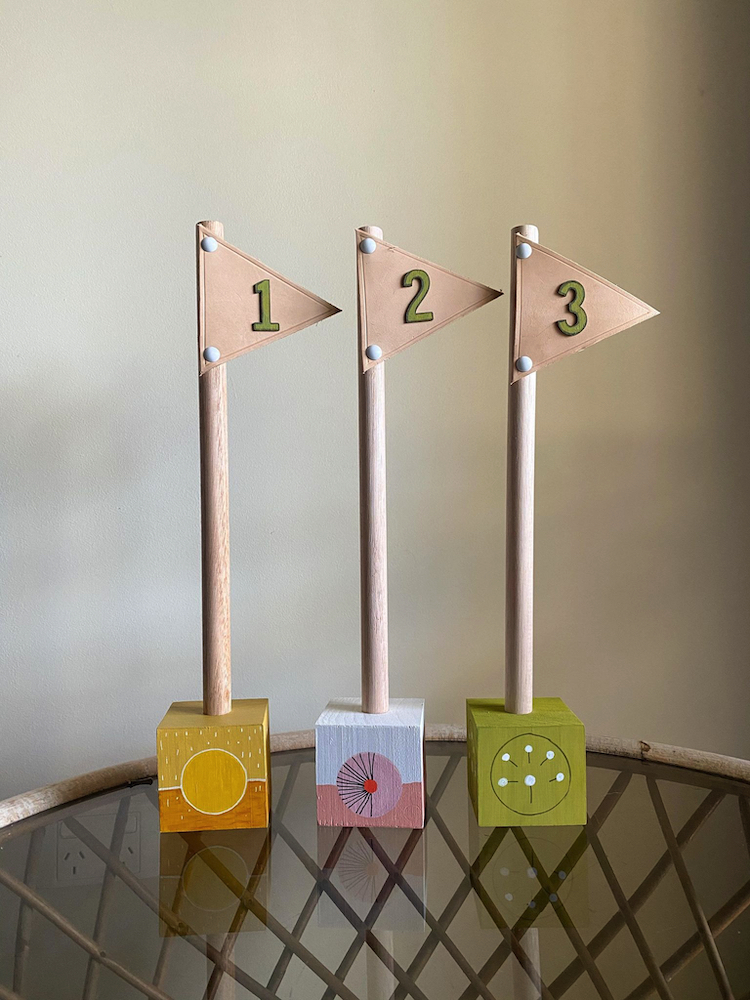Cute café table numbers from Stix & Flora.