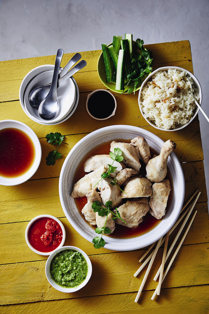 Recipe for Hainanese Chicken Rice from The Slow Cook by Justine Schofield.