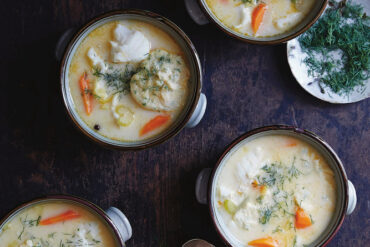 Creamy Fish Soup with Parsley Dumplings, from Amber & Rye: A Baltic Food Journey.