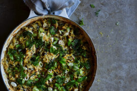 Preserved Lemon and Herb-Baked Orzo, from Anna Jones' One Pot, Pan, Planet.