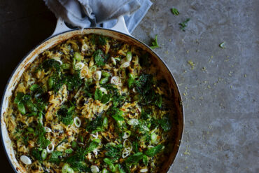 Preserved Lemon and Herb-Baked Orzo, from Anna Jones' One Pot, Pan, Planet.