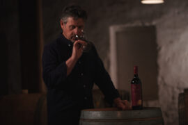 Grant Burge winemaker Craig Stansborough tasting Filsell Old Vine Shiraz.