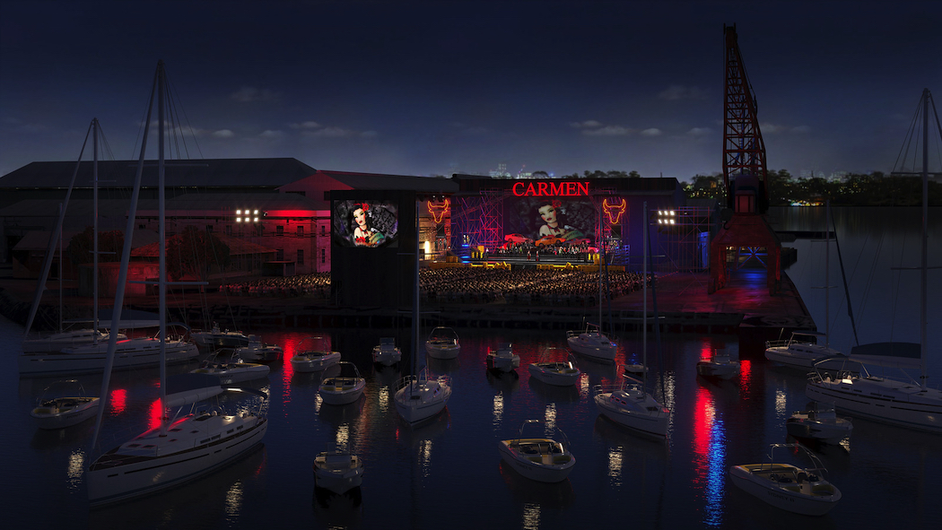 Cockatoo Island is a new venue for Opera Australia, and you'll be able to watch from a boat.