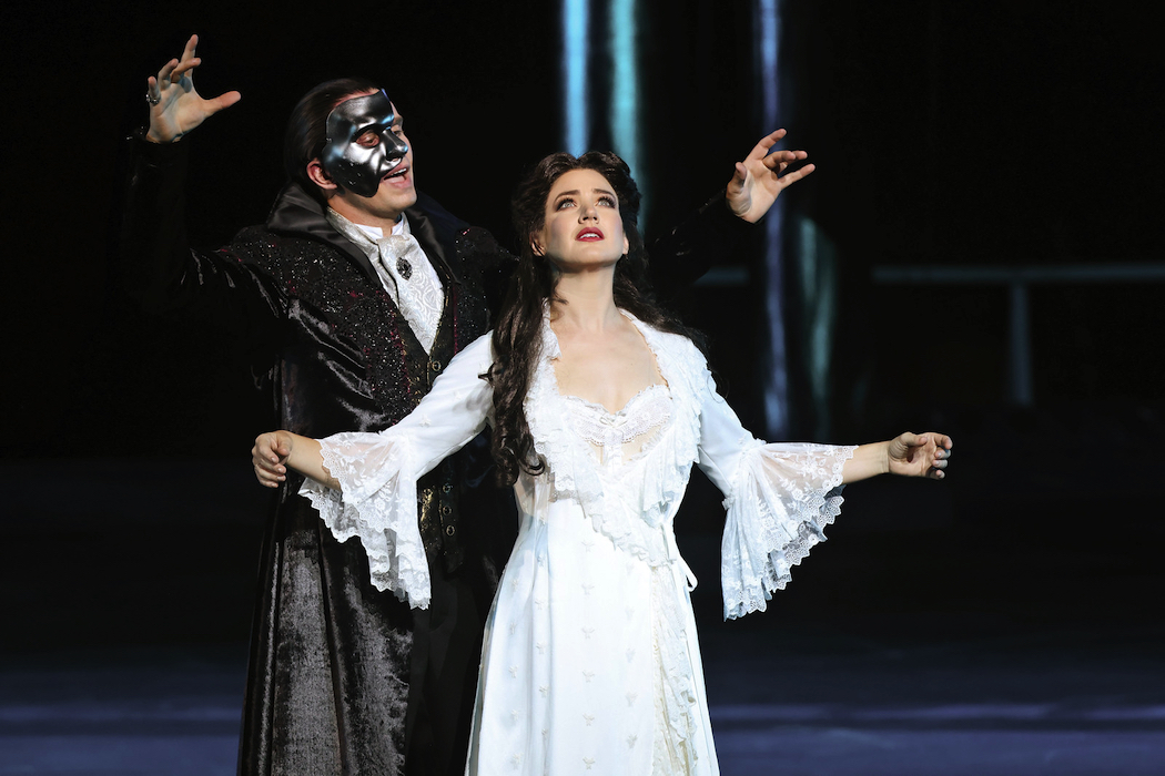 Joshua Robson (the Phantom) and Georgina Hopson (Christine).