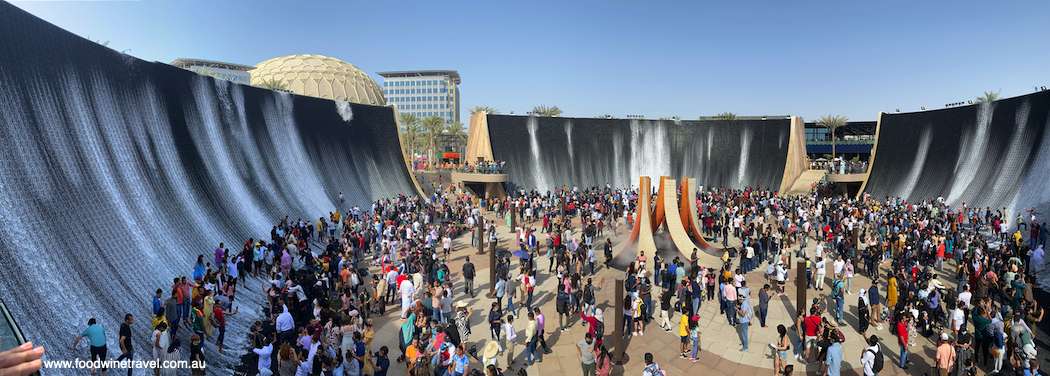 Water feature set to a musical score by Game of Thrones music composer Ramin Djawadi.