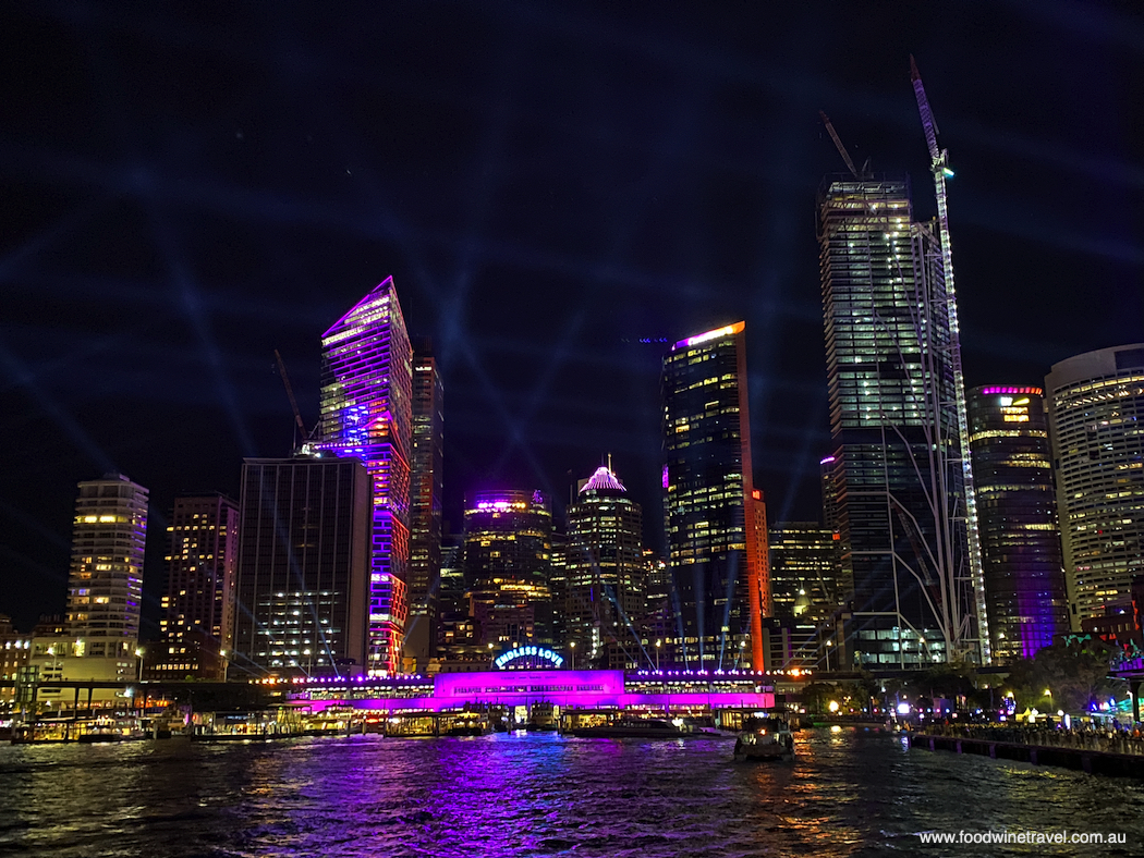 Endless Love, shining above Circular Quay Station.