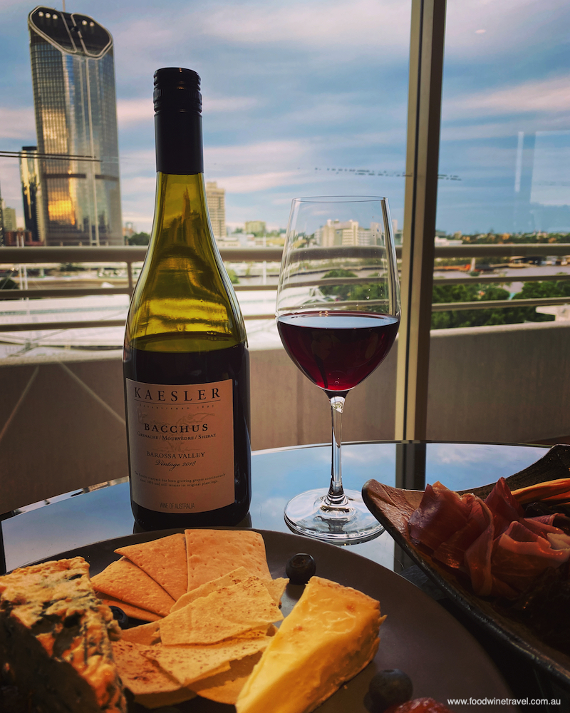 Enjoying charcuterie and a cheese plate with Bacchus wine in the comfort of our suite.