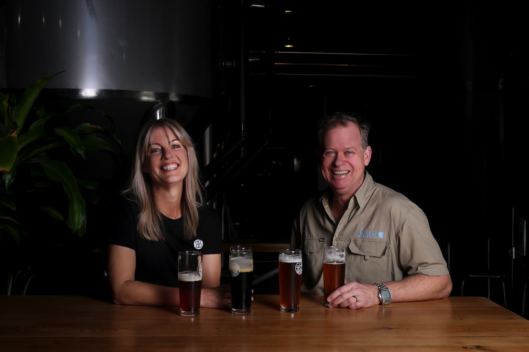 Burleigh Brewing founders, Peta and Brennan Fielding.